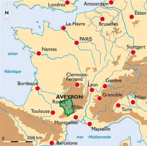 Aveyron en France